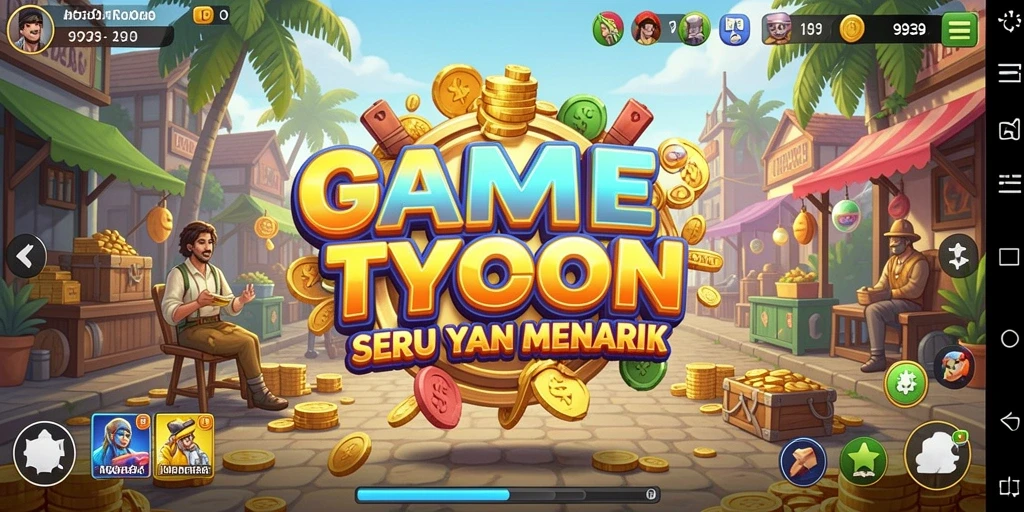 Tangkapan layar gameplay 9939 menunjukkan dinamika simulasi bisnis yang seru.
