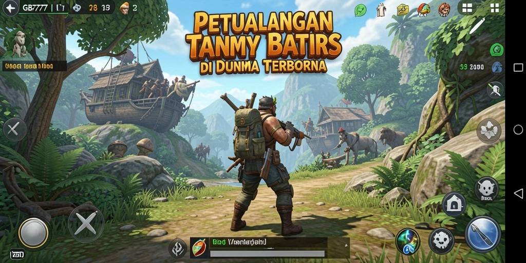Gameplay menjelajahi dunia terbuka yang memukau.