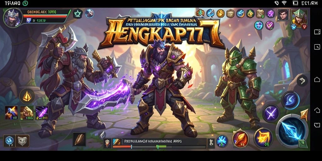 Screenshot gameplay LENGKAP777 menampilkan pertempuran seru dan karakter beraksi.