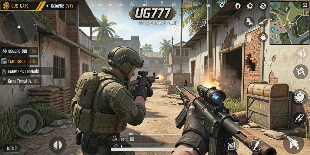Tampilan gameplay seru dari UG777 dengan aksi tembak-menembak yang mendebarkan.