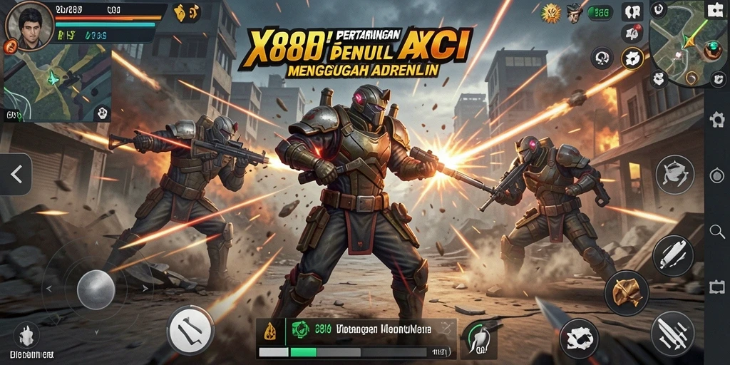 Tampilan gameplay Action yang mendebarkan dari X88.